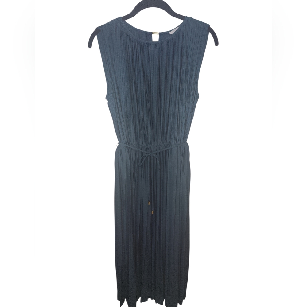 H&M Dark Green/Teal Pleated Sleeveless Midi/Maxi Dress Size XS